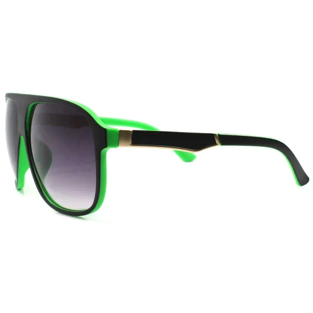 Green Black Large Oversized Retro Stylish Mens Womens Classic Square Sunglasses